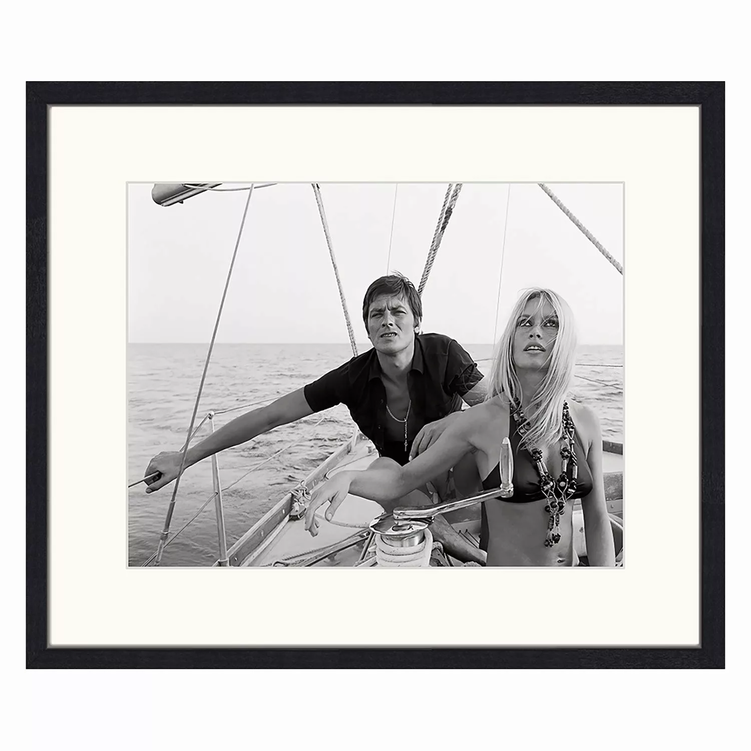 Any Image Wandbild Alain Delon & Brigitte Bardot schwarz Gr. 50 x 60 günstig online kaufen