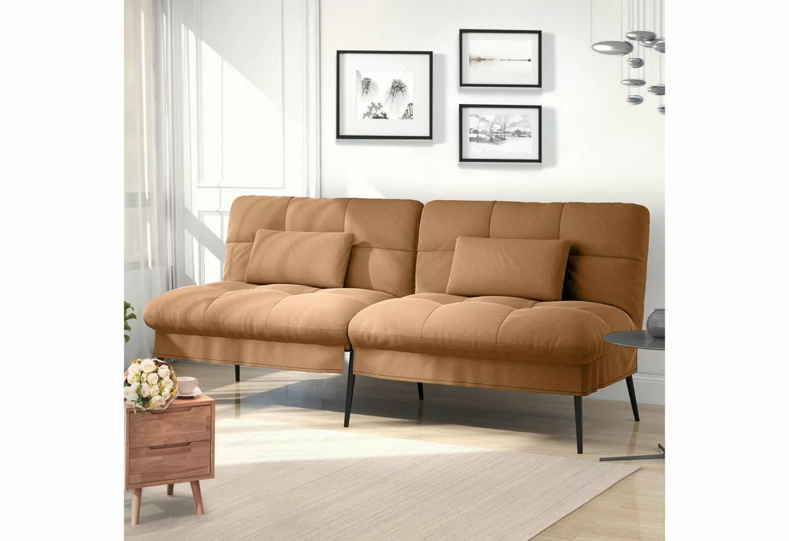 COMHOMA Schlafsofa Bettsofa mit Schlaffunktion, Klappsofa, Couch Gästebett günstig online kaufen