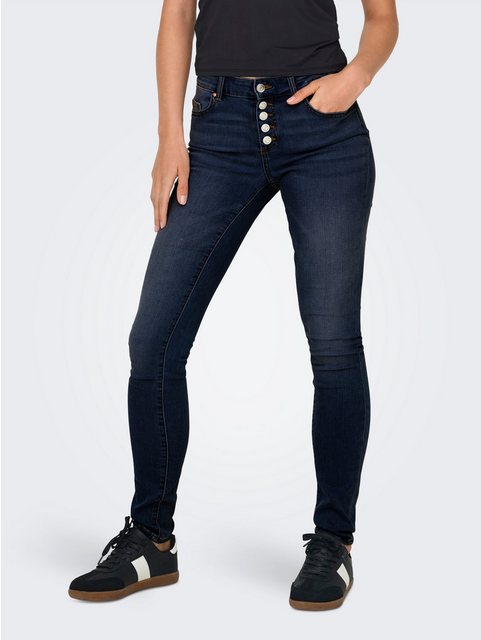 ONLY Skinny-fit-Jeans "ONLHUSH MID SK VIS BUTTON DNM BOX X" günstig online kaufen