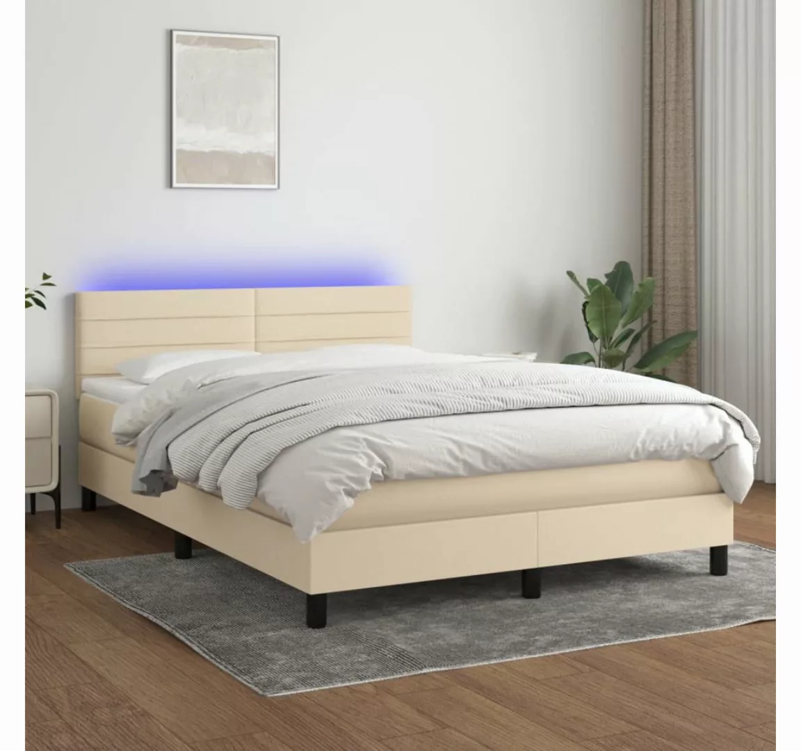 vidaXL Boxspringbett Bett Boxspringbett komplett mit Matratze & LED Stoff ( günstig online kaufen