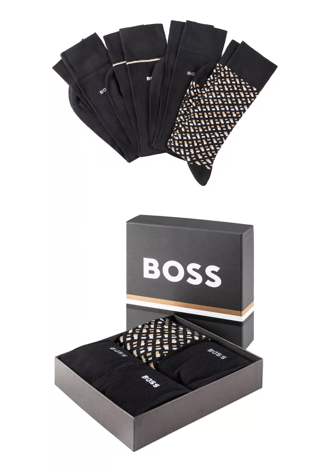 BOSS Businesssocken, (Packung, 4 Paar, 4), mit BOSS Logo günstig online kaufen