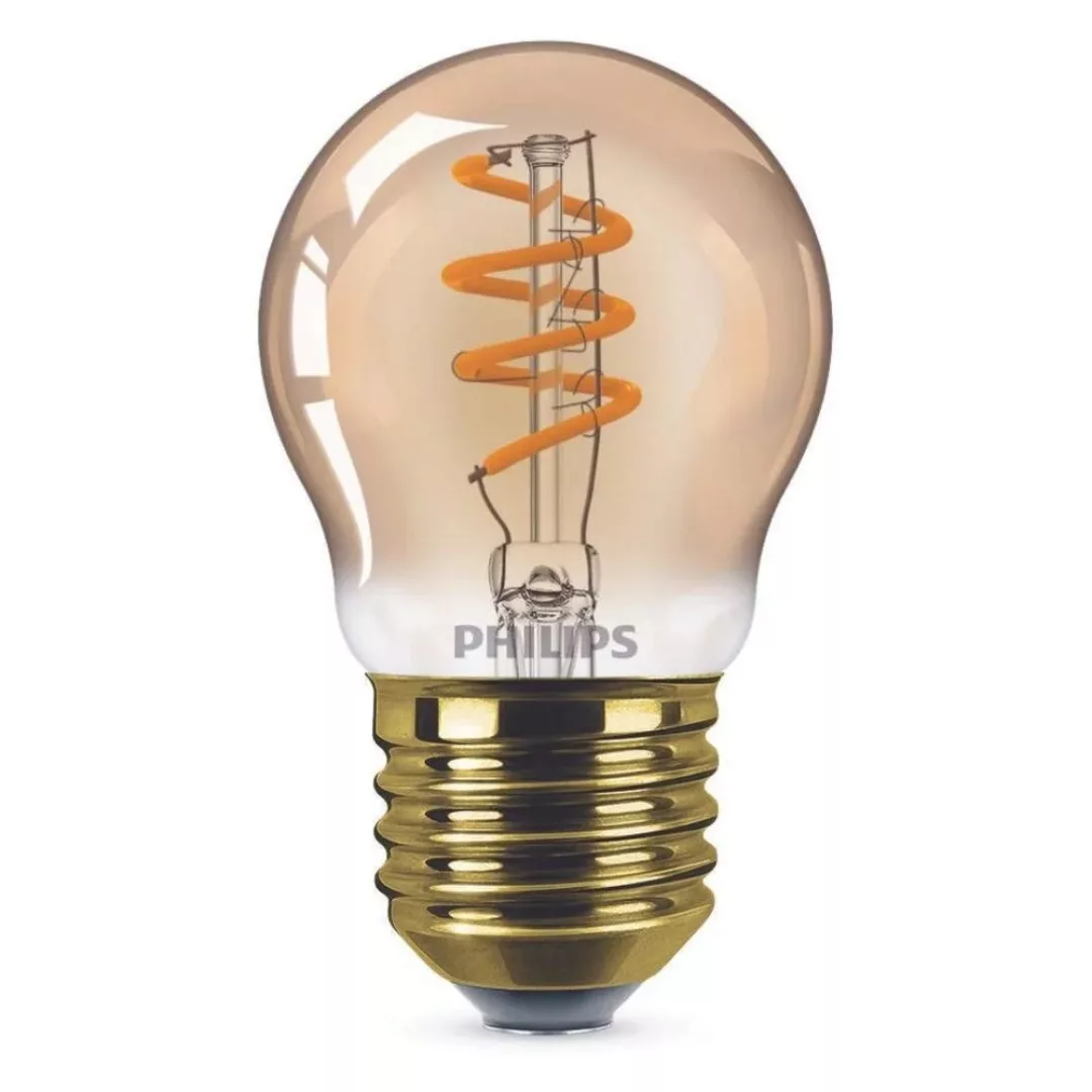 Philips Vintage LED Filament Lampe ersetzt 15W E27 Tropfen - P45 3,5W 136lm günstig online kaufen