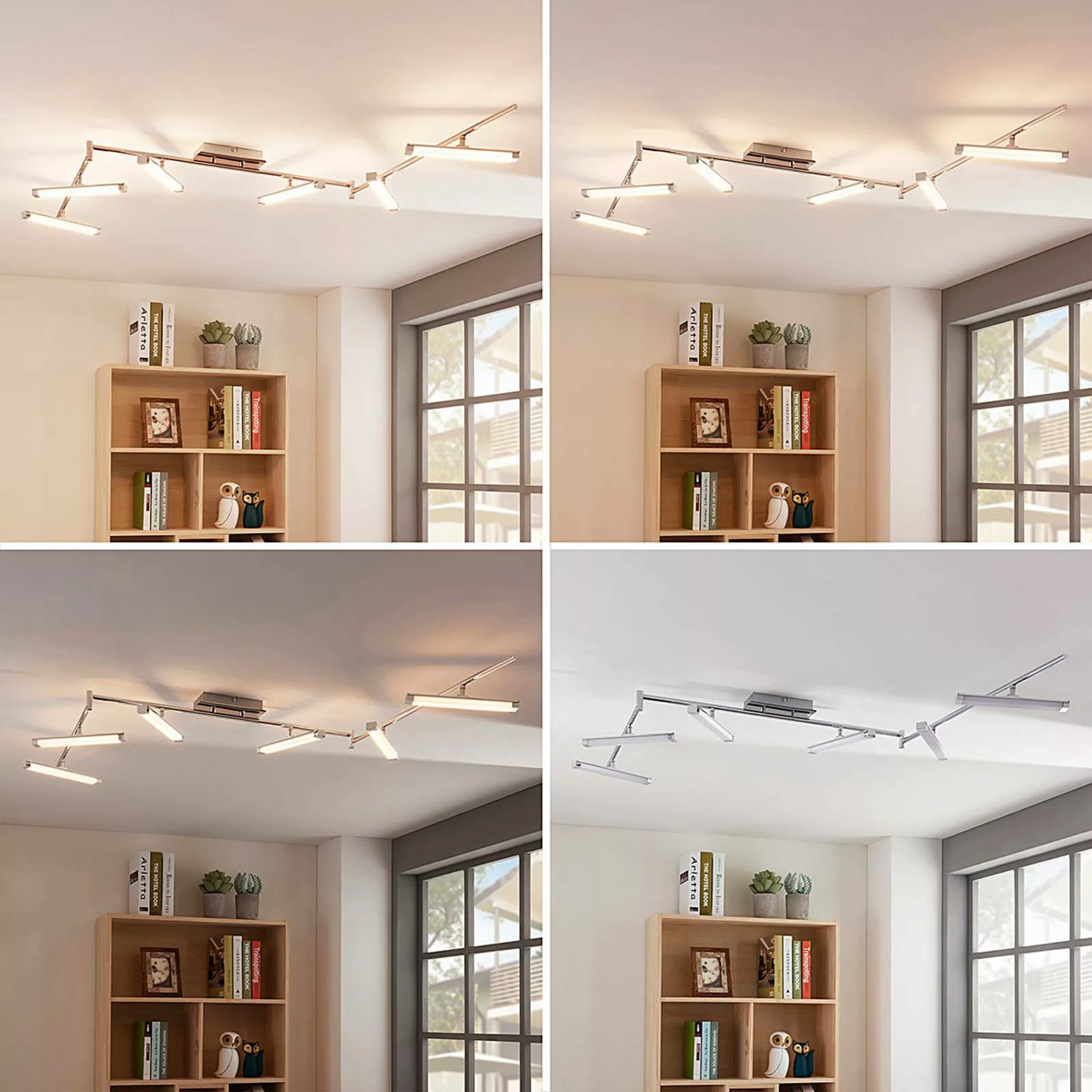 6-flammige LED-Deckenlampe Pilou, dimmbar günstig online kaufen