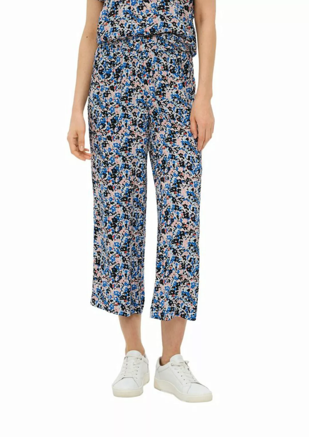 s.Oliver Culotte s.Oliver Gemusterte Wide Leg-Hose aus reiner Visko (1-tlg) günstig online kaufen