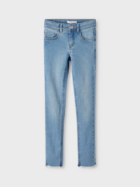 Name It Regular-fit-Jeans Skinny Jeans Denim Hose mit Fransen NKFPOLLY 5538 günstig online kaufen