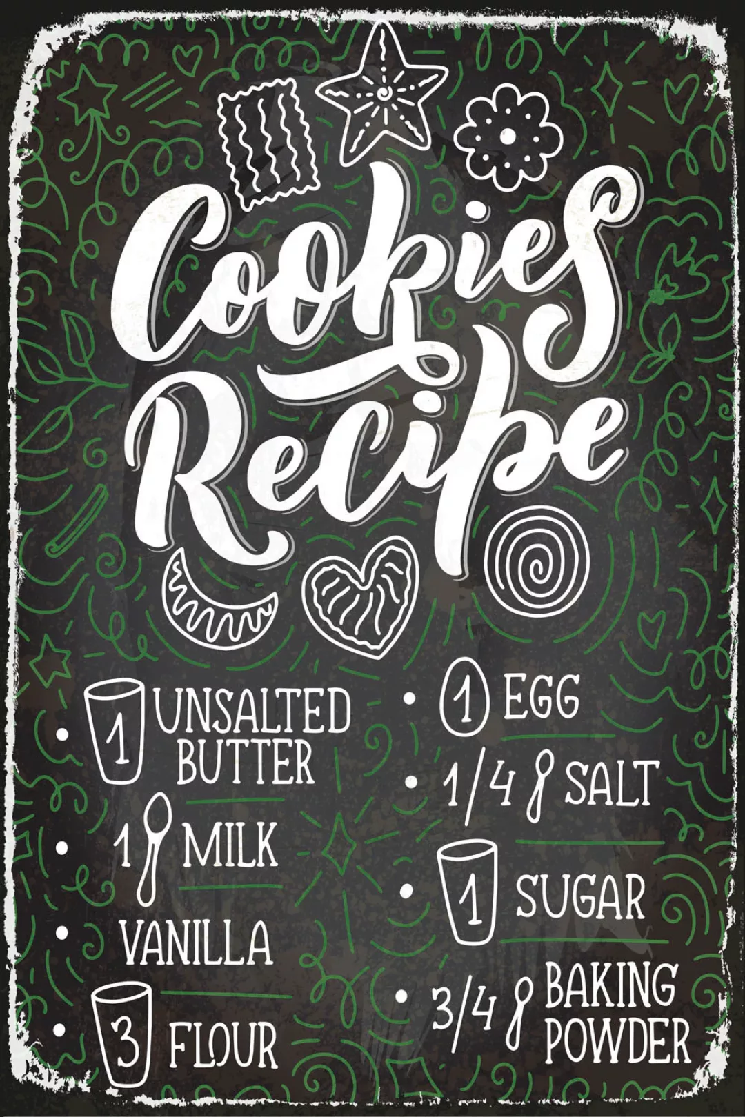 queence Metallbild "Cookies Recipe", (1 St.) günstig online kaufen