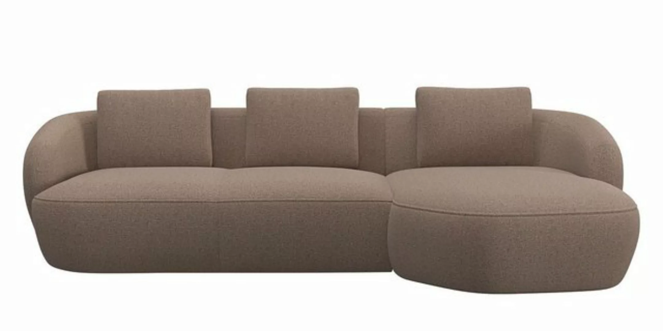 FLEXLUX Wohnlandschaft Torino, rund, L-Form, Sofa-Ecke mit Recamiere, Longc günstig online kaufen