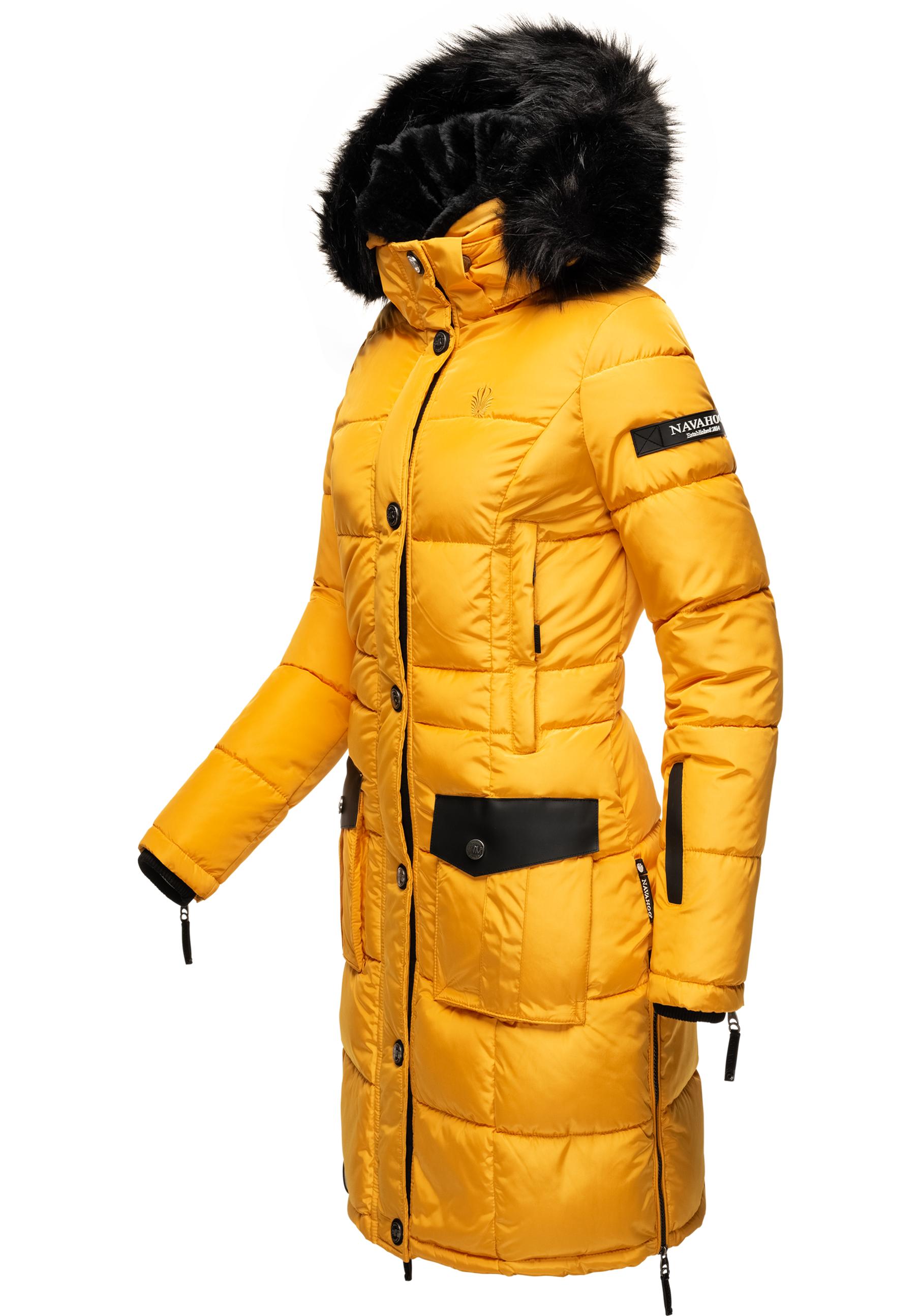 Navahoo Steppmantel "Sinja", stylischer Winter Parka mit edlem Fellimitat günstig online kaufen