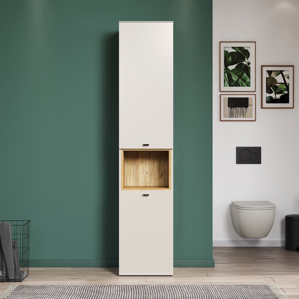 welltime Hochschrank "San Pedro", (1 St.), Badezimmerschrank mit Soft-Close günstig online kaufen