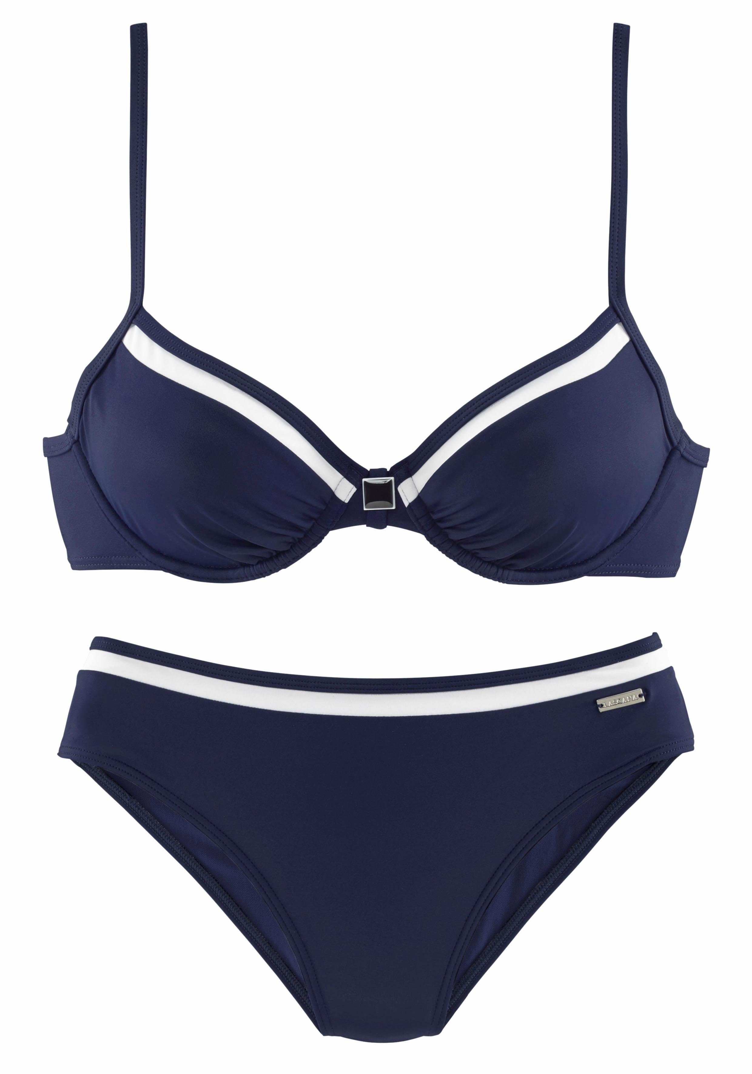 LASCANA Bügel-Bikini mit Kontrastdetails günstig online kaufen