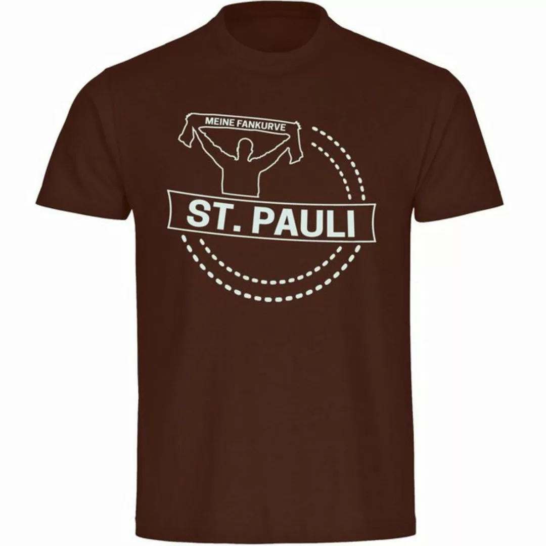 multifanshop T-Shirt Herren St. Pauli - Meine Fankurve - Männer günstig online kaufen