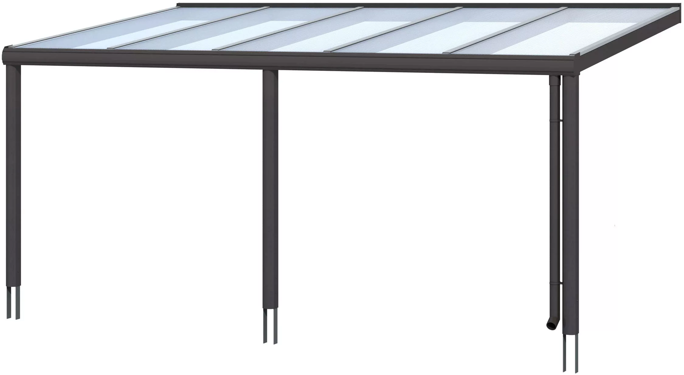 Terrassenüberdachung Garda 541 x 357 cm Aluminium Anthrazit günstig online kaufen