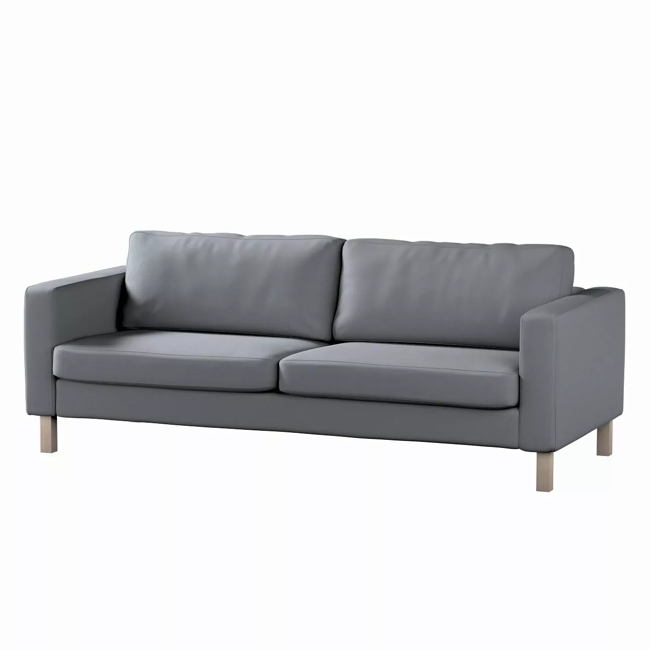 Bezug für Karlstad 3-Sitzer Sofa nicht ausklappbar, kurz, silbergrau, Bezug günstig online kaufen