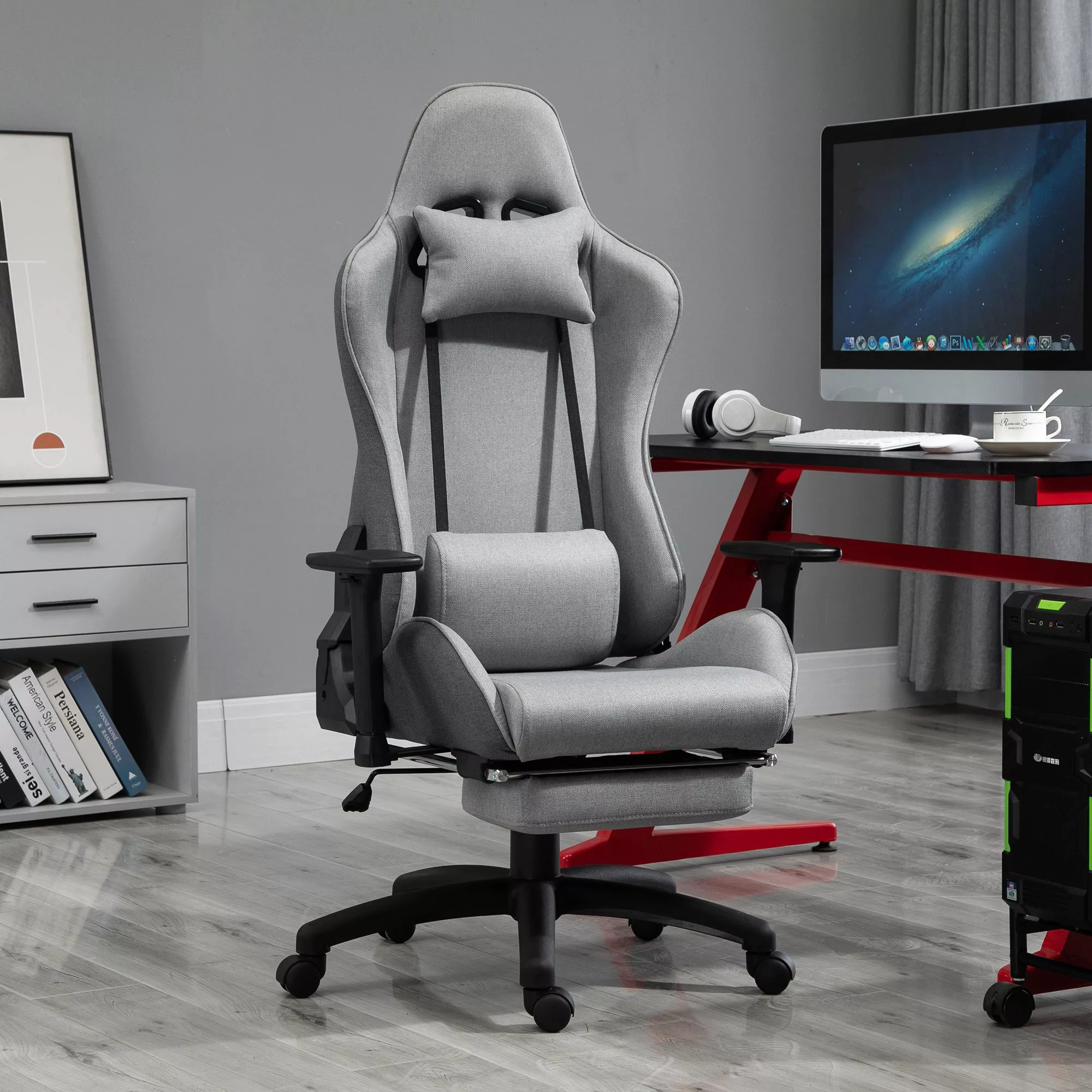 Vinsetto Bürostuhl Computerstuhl Drehstuhl ergonomisch mit abnehmbarem Kopf günstig online kaufen
