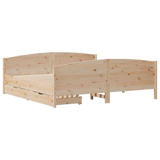 vidaXL Bettgestell Massivholzbett ohne Matratze 160x200 cm Kiefernholz Bett günstig online kaufen