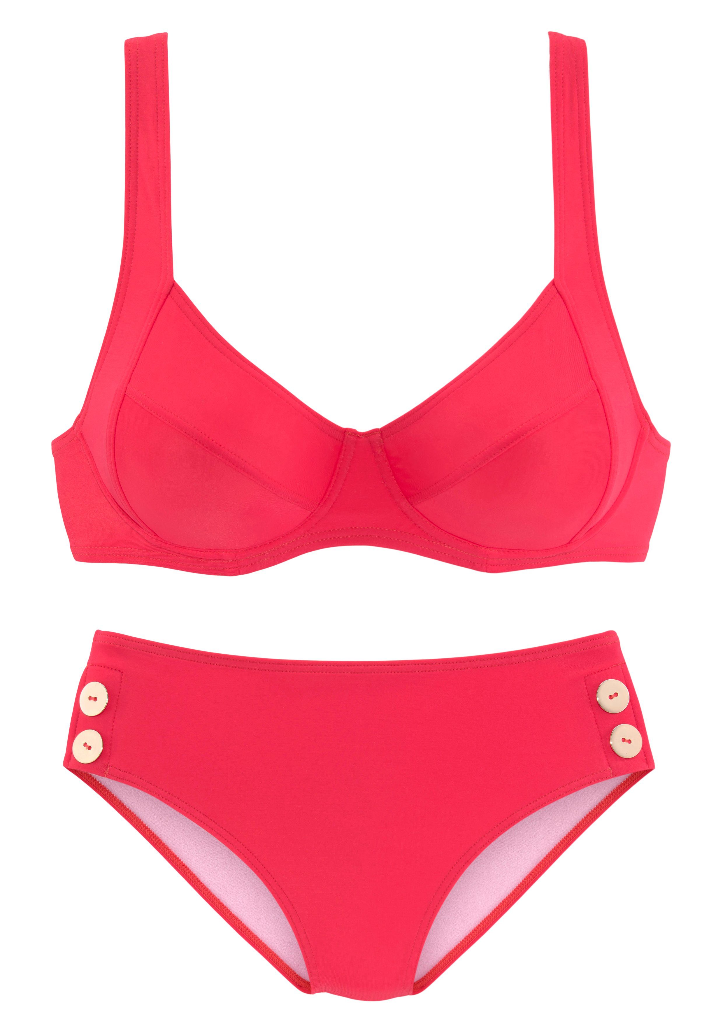 Vivance Bügel-Bikini mit goldfarbenen Zierknöpfen günstig online kaufen