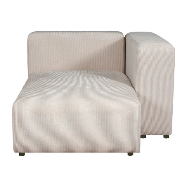 en.casa Sofaelement, »Suldal« Sofa-Modul Longchair Cord Beige günstig online kaufen