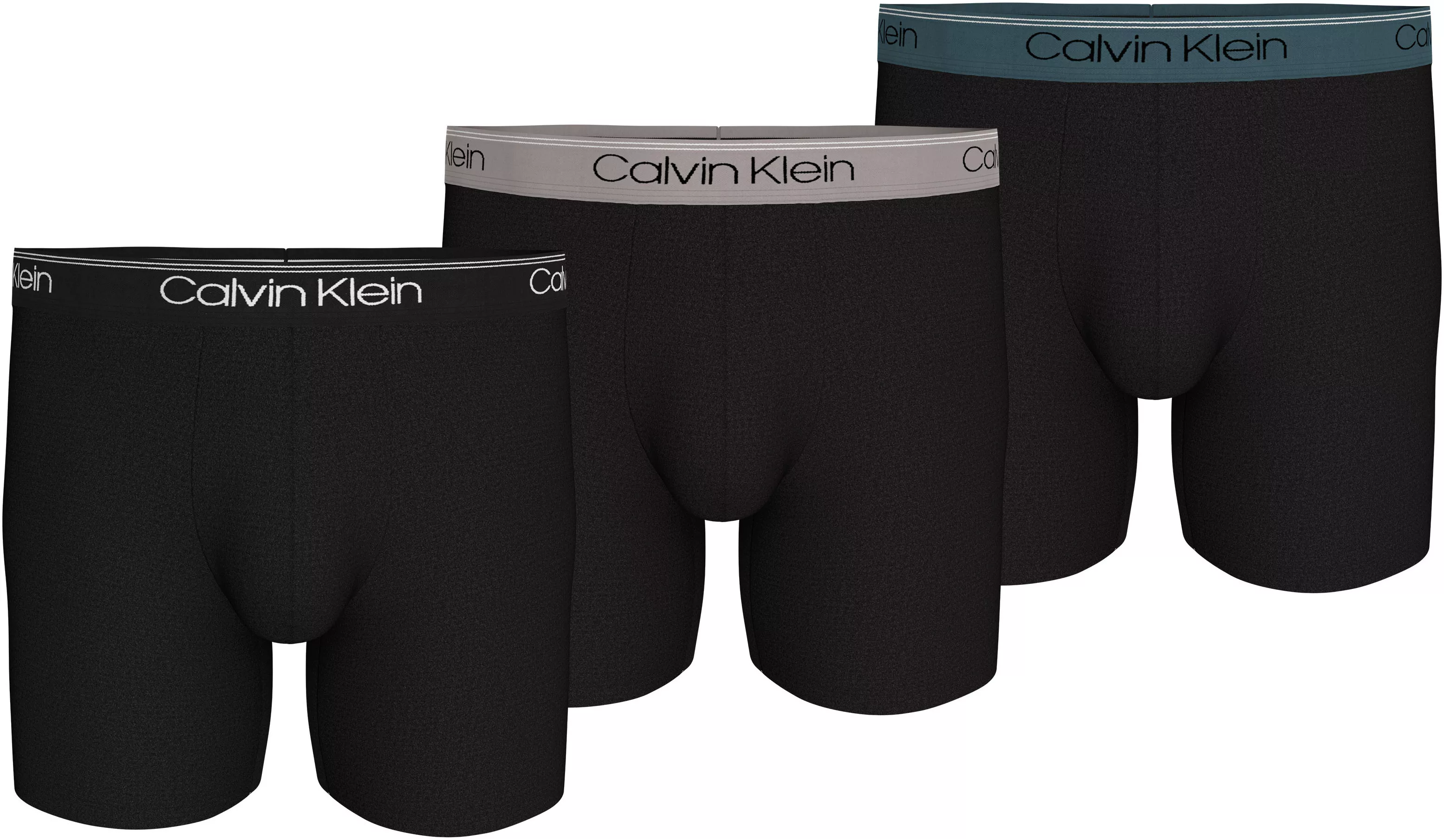 Calvin Klein 3-er Set Boxer Briefs Schwarz mit verschiedenfarbigen Webbund günstig online kaufen