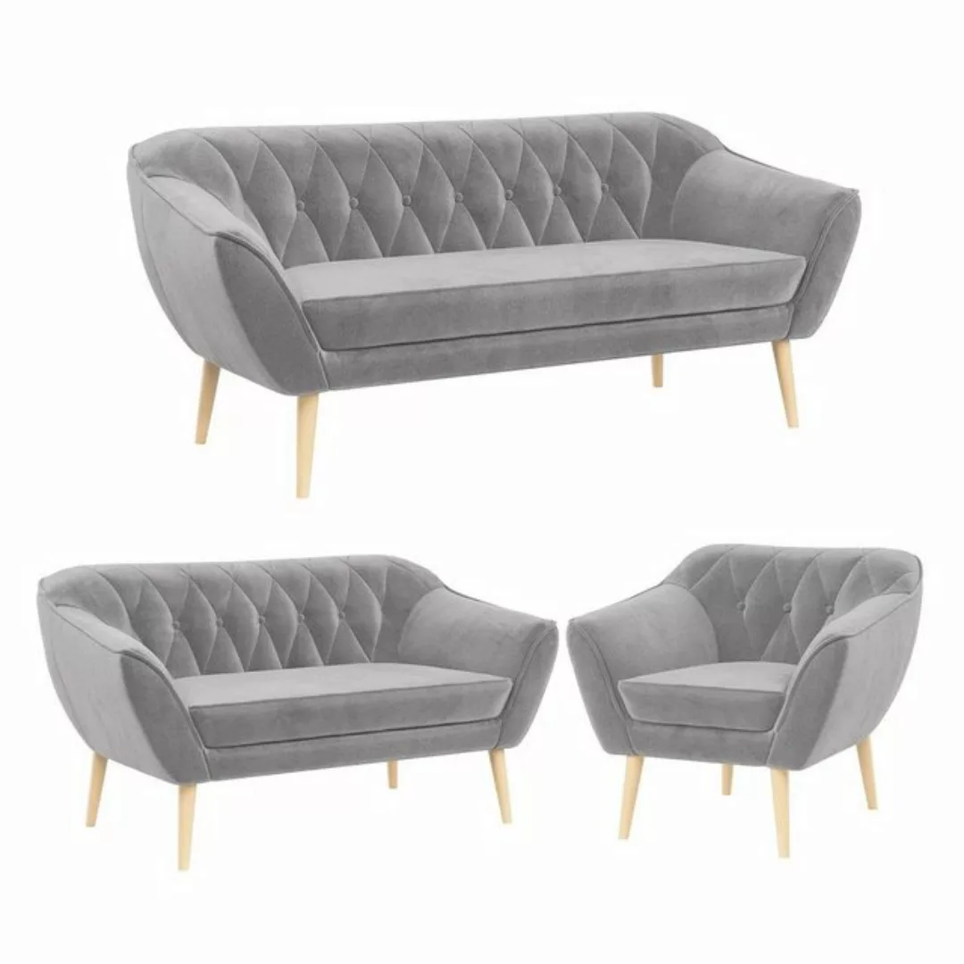 MKS MÖBEL Sofa PIRS 3 2 1, Moderne Sofa Set, Skandinavische Deko günstig online kaufen