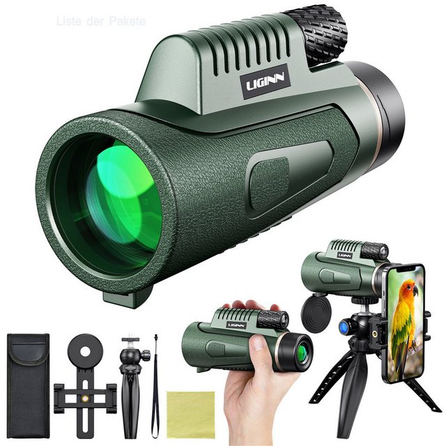 EYUSALL HD-Teleskop,Outdoor Monokular,mit Stativ + Handy-Clip,12x50 Fernroh günstig online kaufen