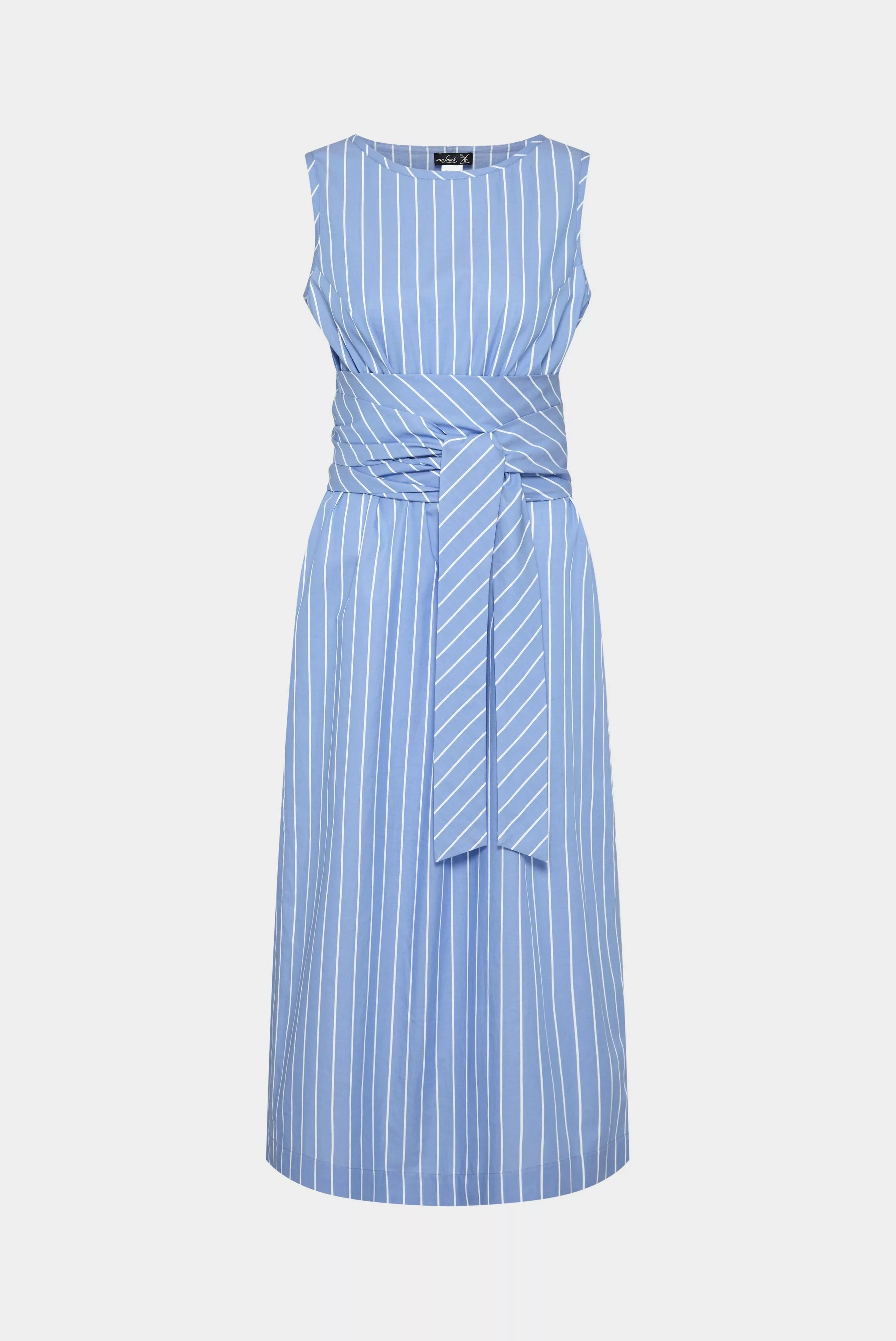 Ärmelloses Midi-Kleid Blau Gestreift günstig online kaufen