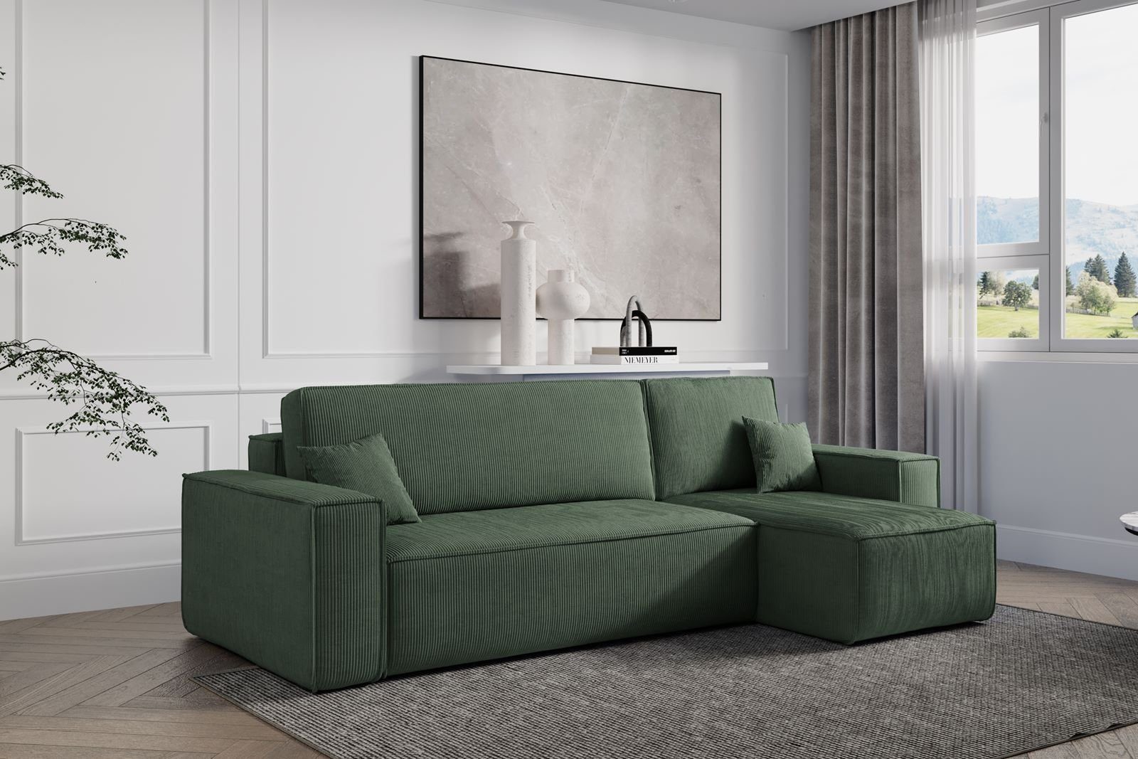 Compleo Ecksofa Cordsofa, Modern Couch-L, universelle günstig online kaufen