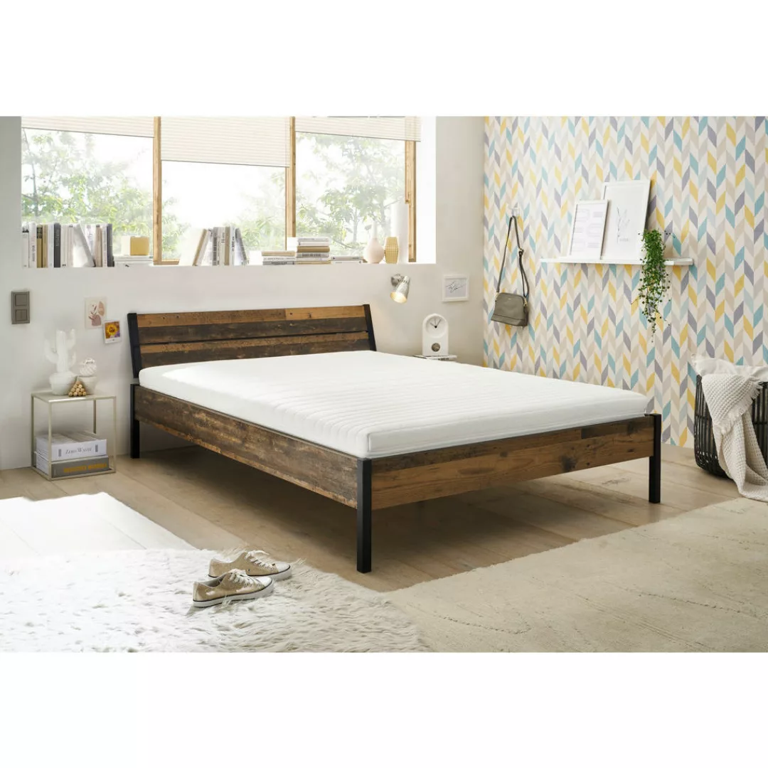 Pol-Power Bett in Old Style Dunkel. Abmessungen (BxHxT) 146,4x73,4x215,6 cm günstig online kaufen