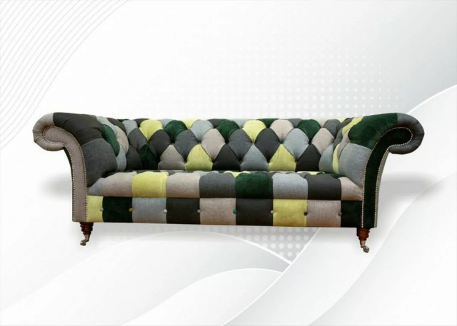 JVmoebel Chesterfield-Sofa Buntes Chesterfield Sofa luxus Design Polstermöb günstig online kaufen