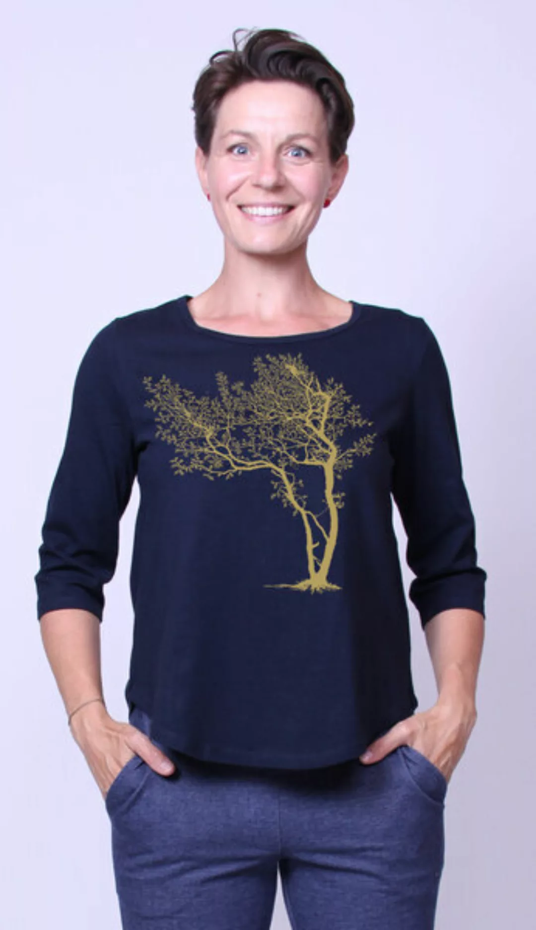 Bio-damen-3/4 Arm Shirt- Fancy Tree günstig online kaufen