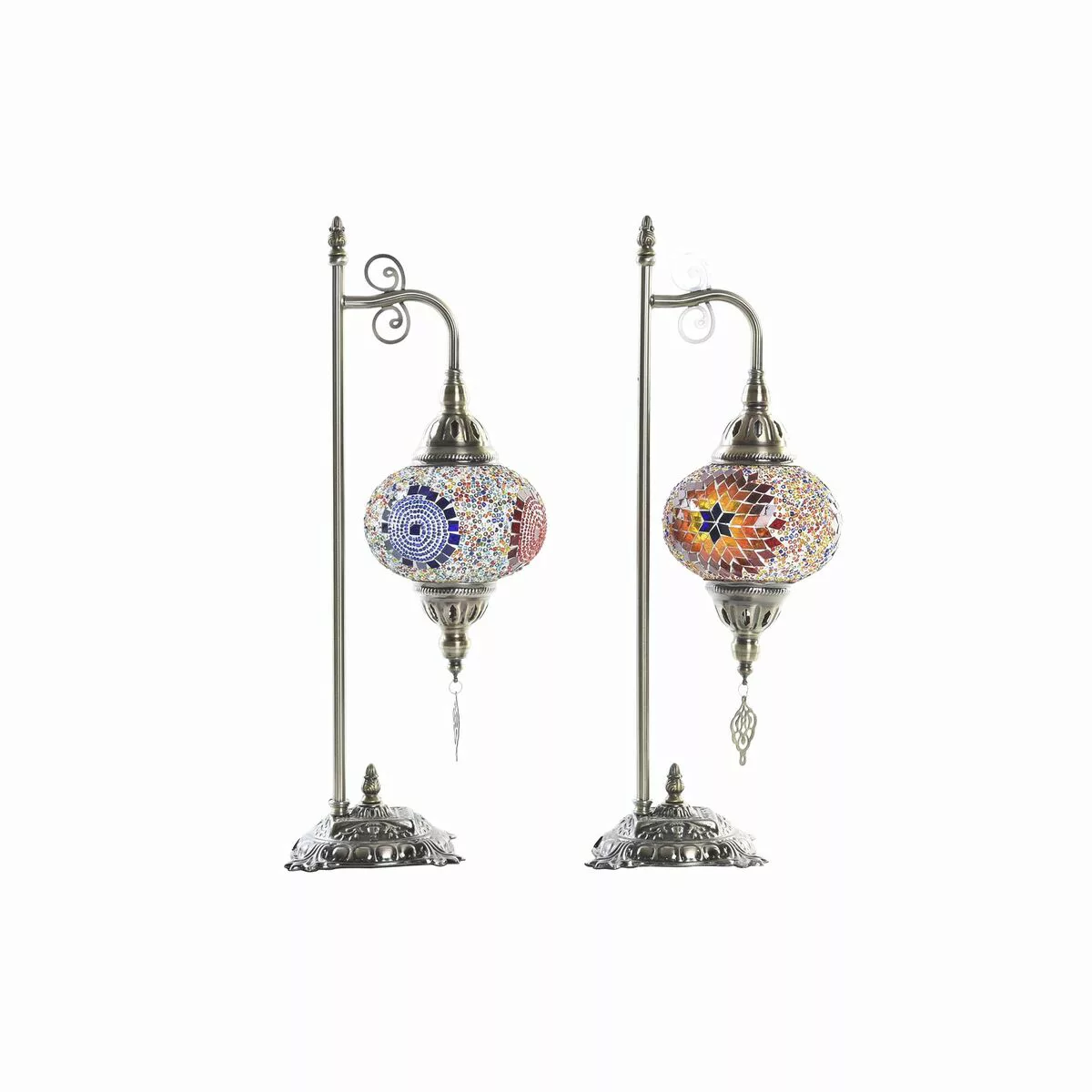 Tischlampe Dkd Home Decor Mosaik Silberfarben 220 V 50 W (23 X 15 X 53 Cm) günstig online kaufen