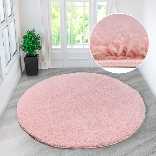 my home Teppich Shaggy 30, rund, günstig online kaufen