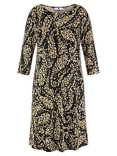Jersey-Kleid Rundhals-­Ausschnitt Anna Aura schwarz günstig online kaufen