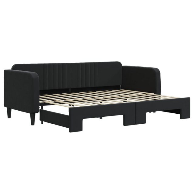 vidaXL Gästebett Gästebett Tagesbett Ausziehbar Schwarz 80x200 cm Samt Bett günstig online kaufen