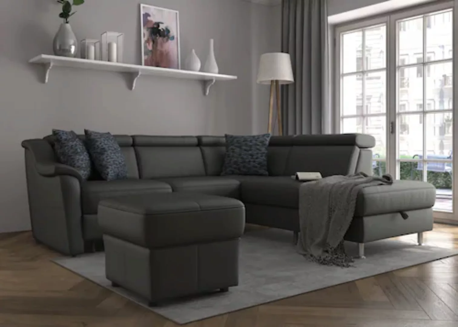 sit&more Ecksofa »Freetown L-Form«, inklusive Kopfteilverstellung und komfo günstig online kaufen