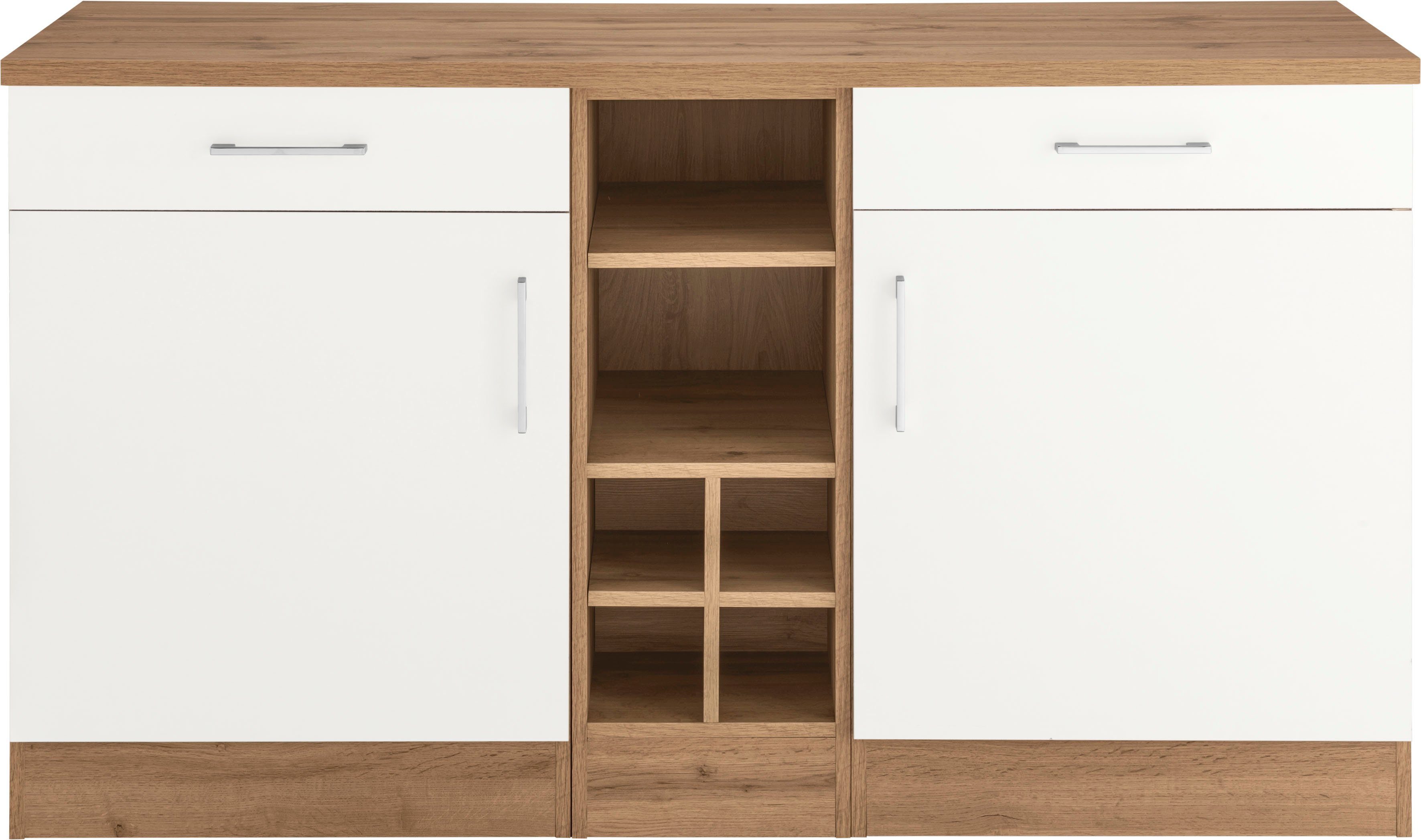 KOCHSTATION Unterschrank "KS-Colmar", 150 cm breit, 2 Schubkästen, 2 Türen, günstig online kaufen