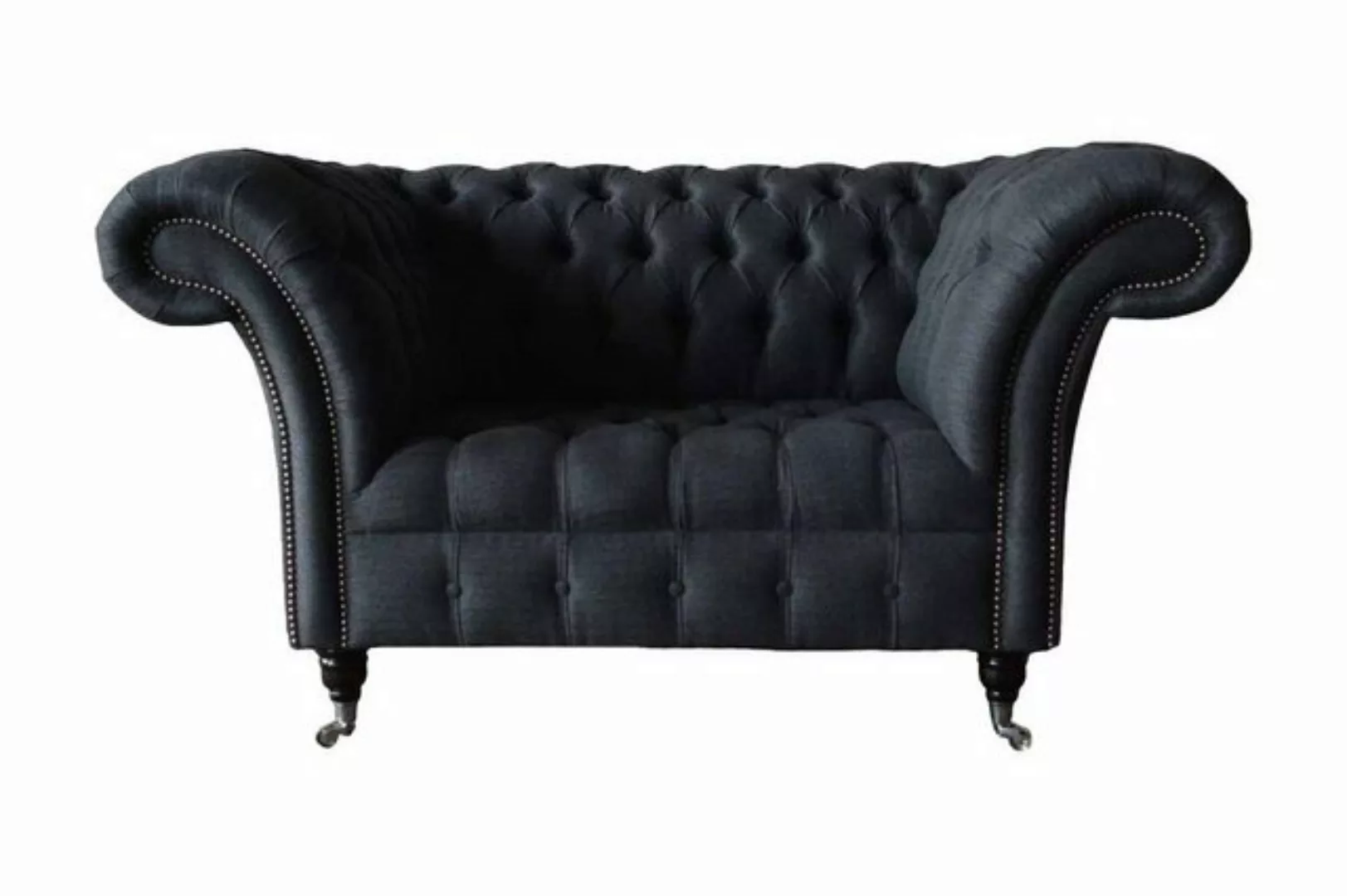 Xlmoebel Sofa Chesterfield Sofa Polsterung Textil 1,5-Sitzer Einzelcouch, H günstig online kaufen