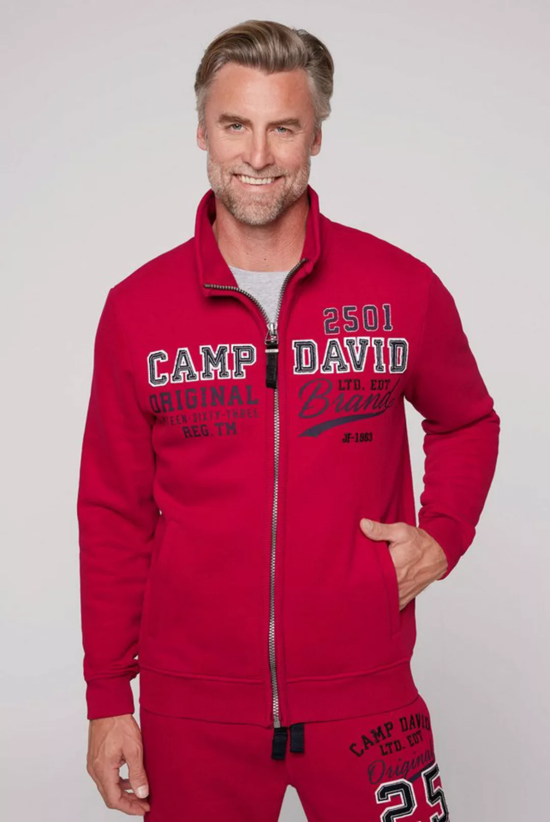 CAMP DAVID Sweatjacke mit weicher Innenseite günstig online kaufen