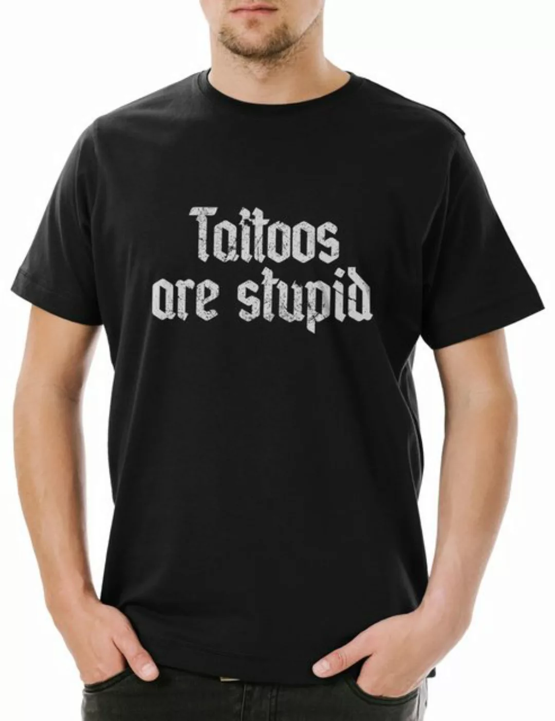 Urban Backwoods Print-Shirt Tattoos Are Stupid A Herren T-Shirt Set Card Ka günstig online kaufen