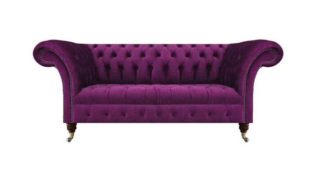 Xlmoebel Sofa Lila Luxus Chesterfield Stoffsofa für drei Personen -, Herges günstig online kaufen