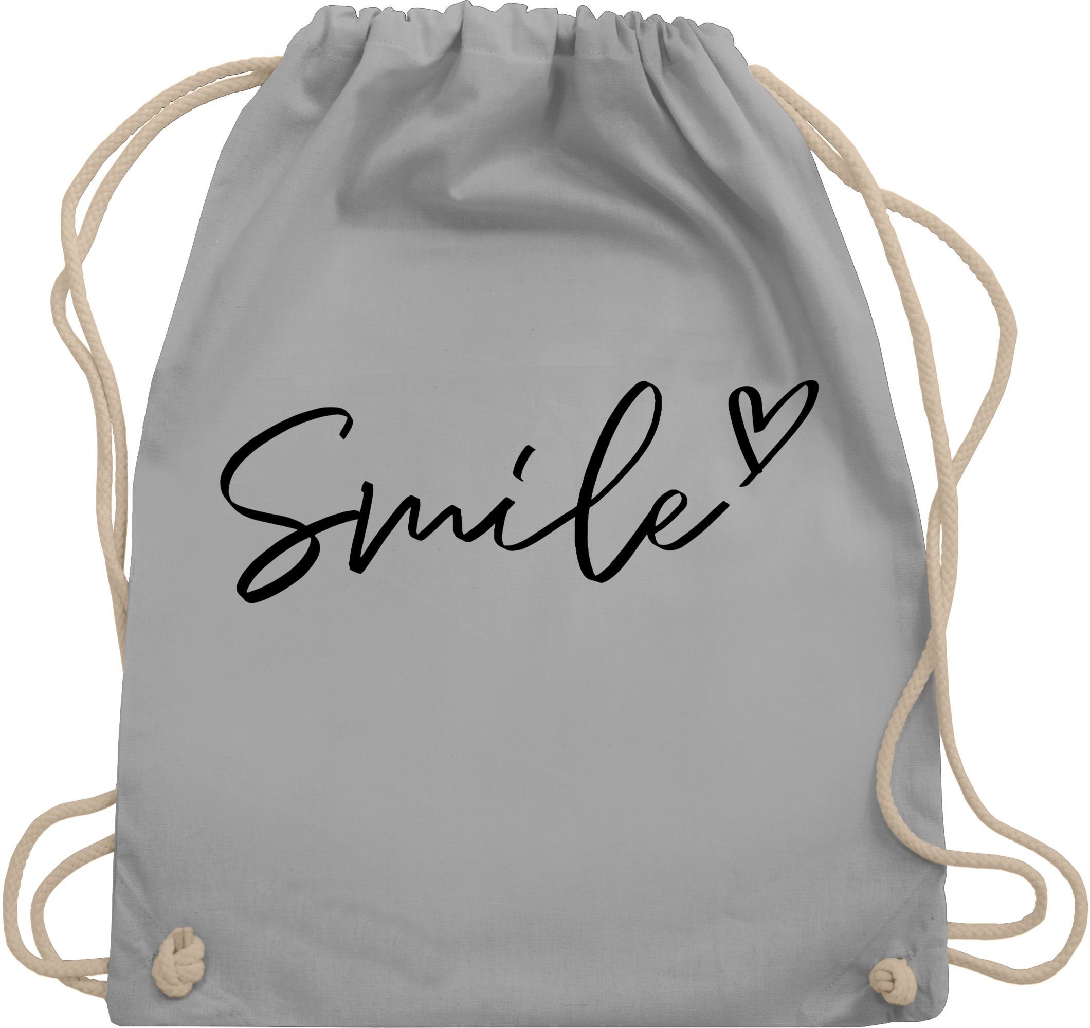 Shirtracer Turnbeutel Smile - Schriftzug, Sprüche günstig online kaufen