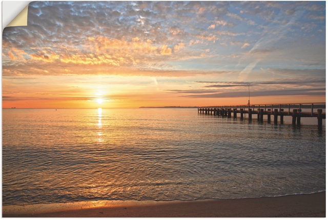 Artland Wandbild »Früh morgens an der Ostsee«, Bilder vom Sonnenuntergang & günstig online kaufen