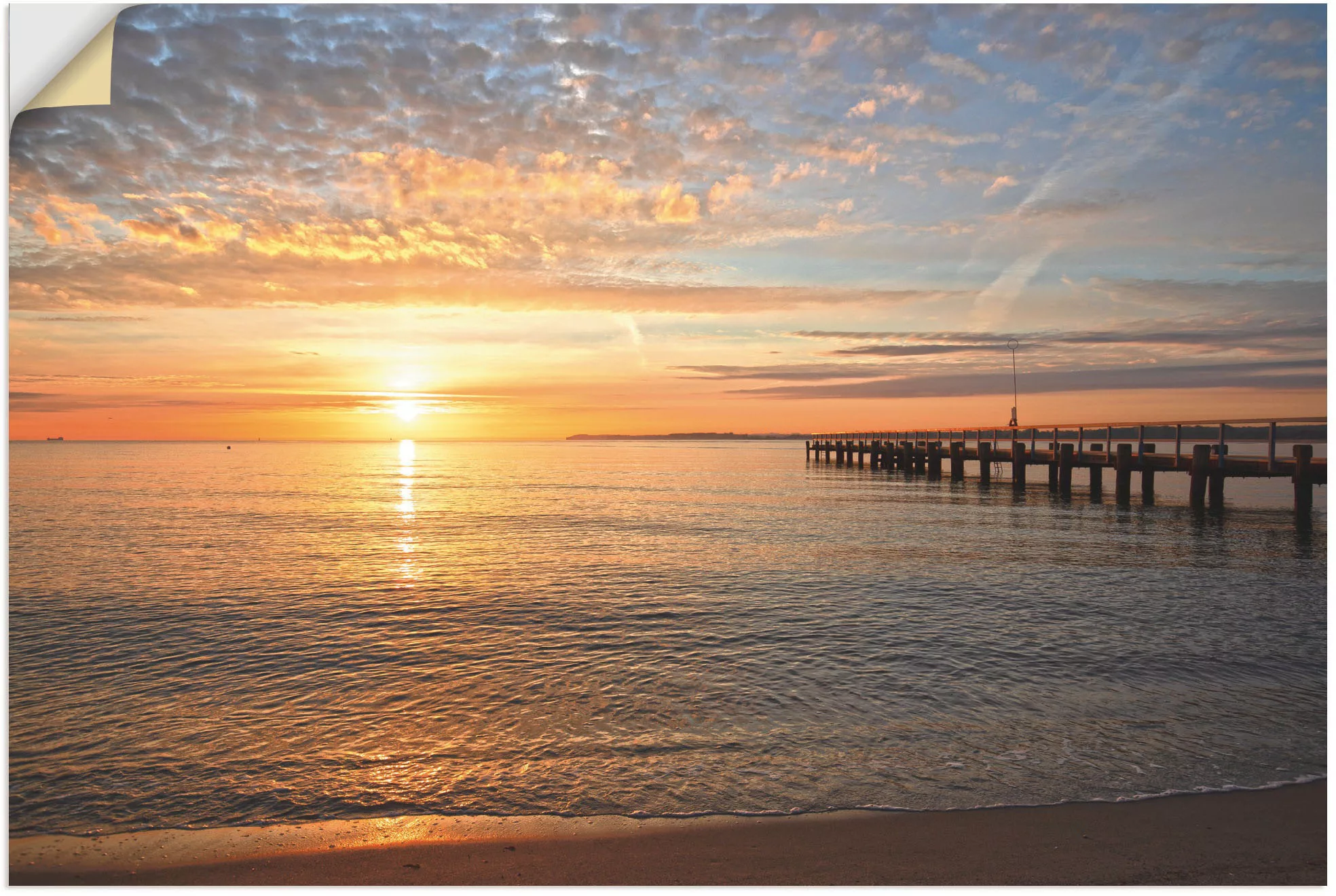 Artland Wandbild "Früh morgens an der Ostsee", Bilder vom Sonnenuntergang & günstig online kaufen