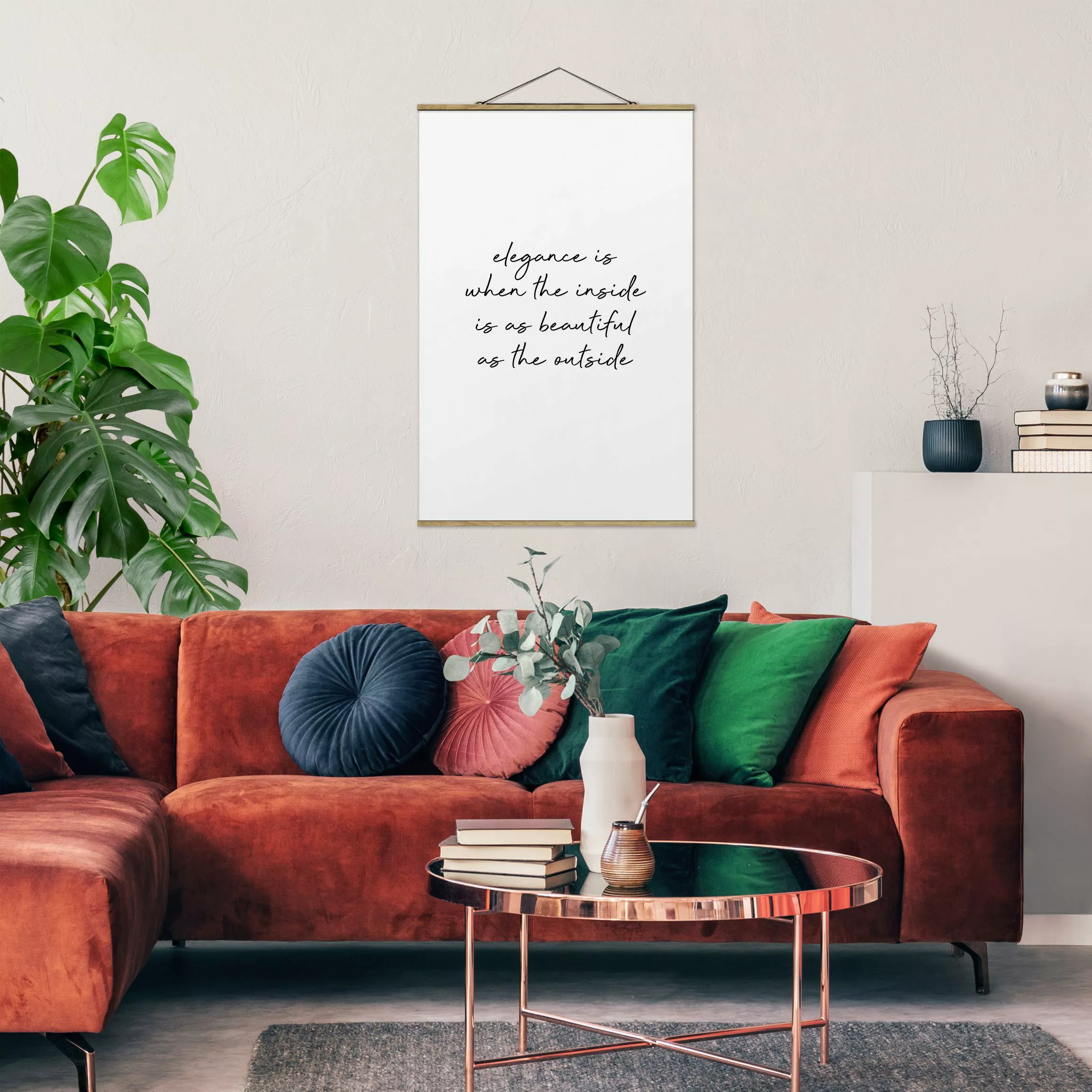 Stoffbild mit Posterleisten Beautiful Elegance günstig online kaufen