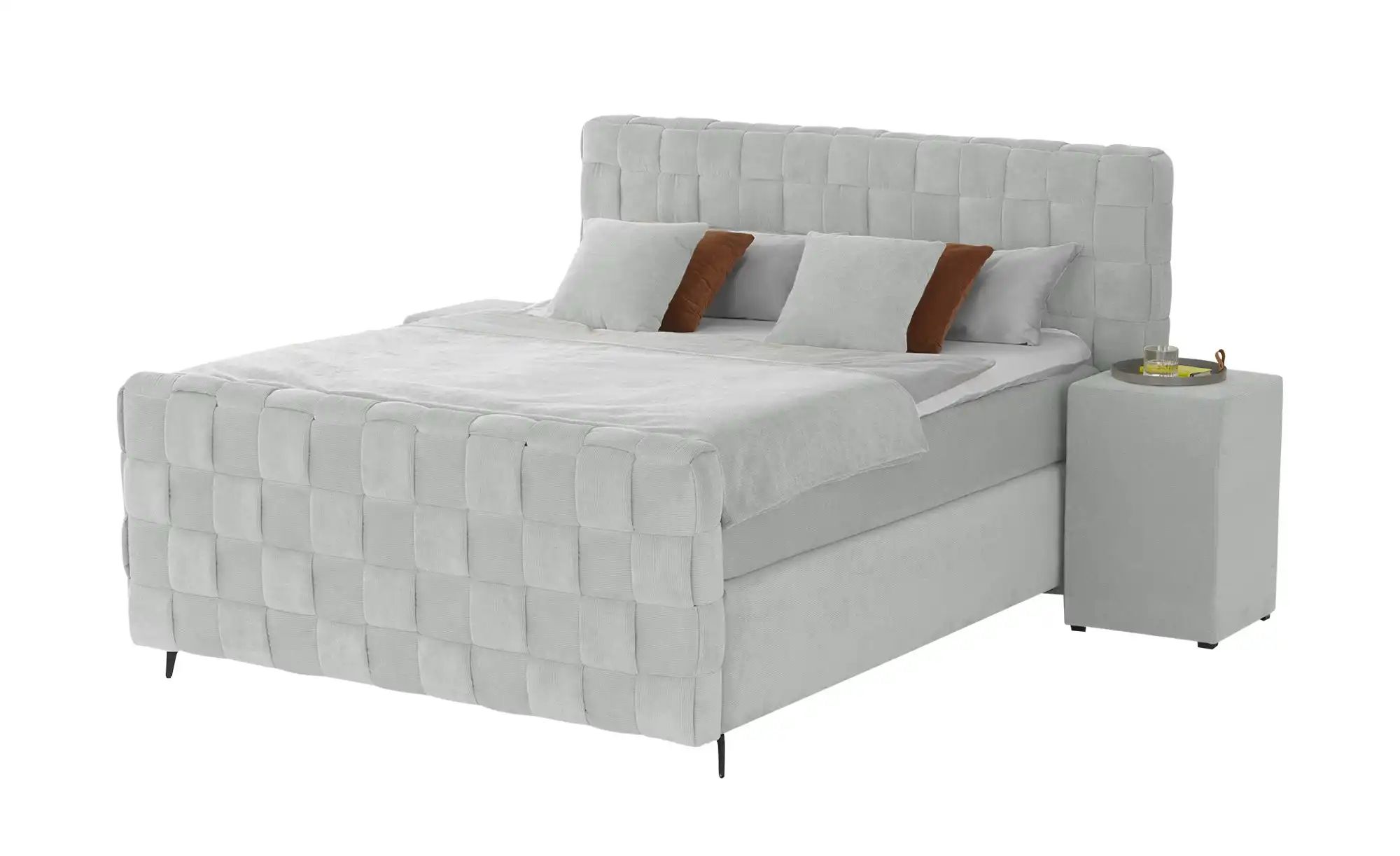 Wohnwert Boxspringbett  Tefla ¦ grau ¦ Maße (cm): B: 222 H: 132,5 Betten > günstig online kaufen