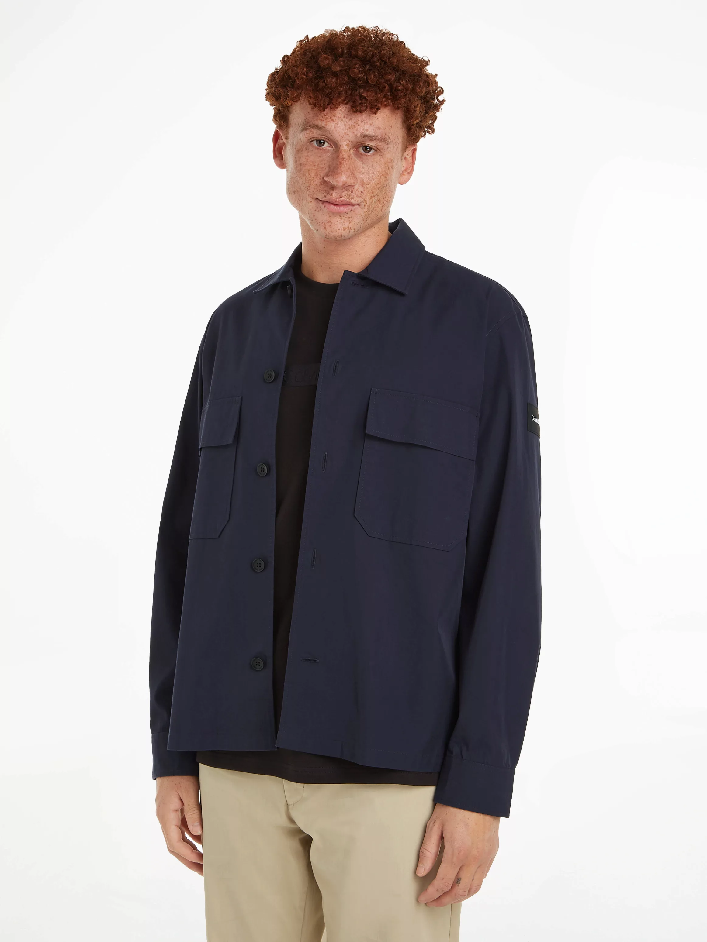 Calvin Klein Langarmhemd "COTTON NYLON OVERSHIRT" günstig online kaufen