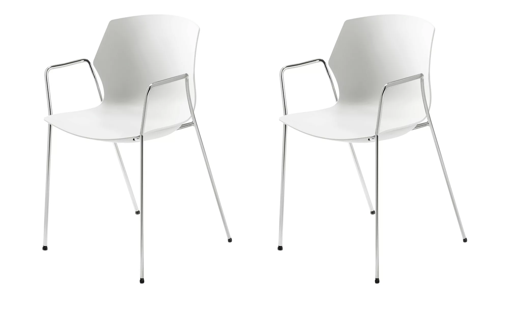Stapelstuhl  2er Set MyPrimo ¦ weiß ¦ Maße (cm): B: 55 H: 80,5 T: 53.0 Stüh günstig online kaufen
