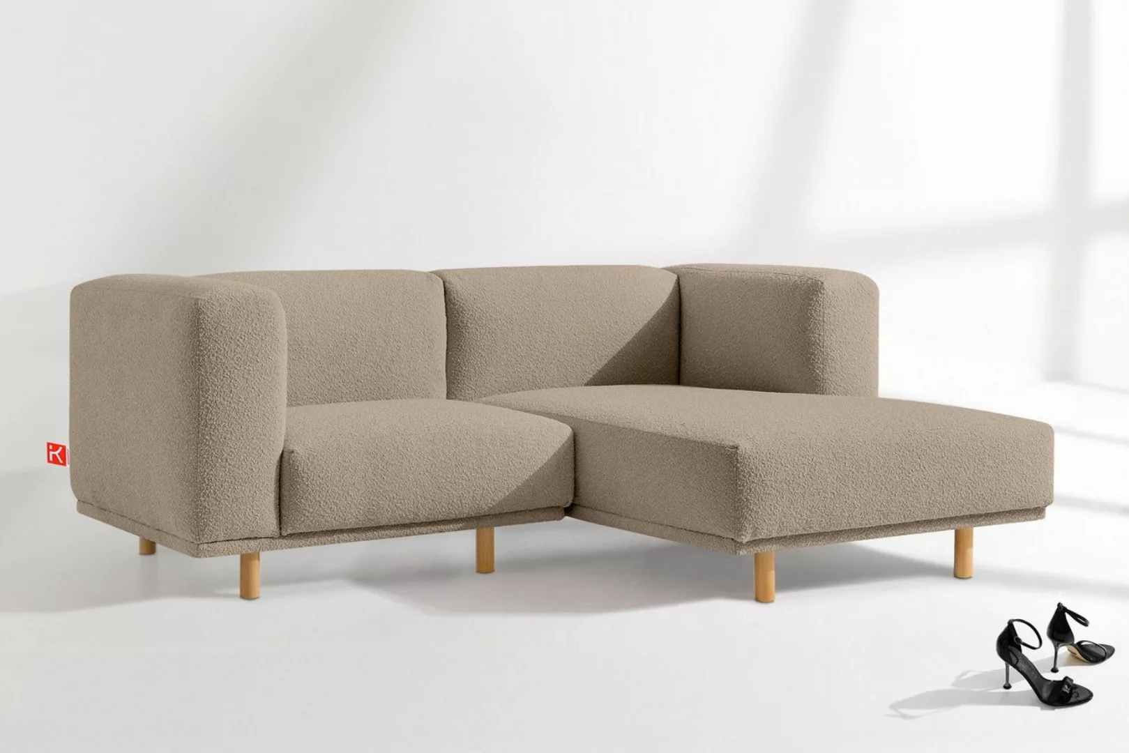 KONSIMO Ecksofa FOSERO Ecksofa rechts, hergestellt in der EU, handgearbeite günstig online kaufen