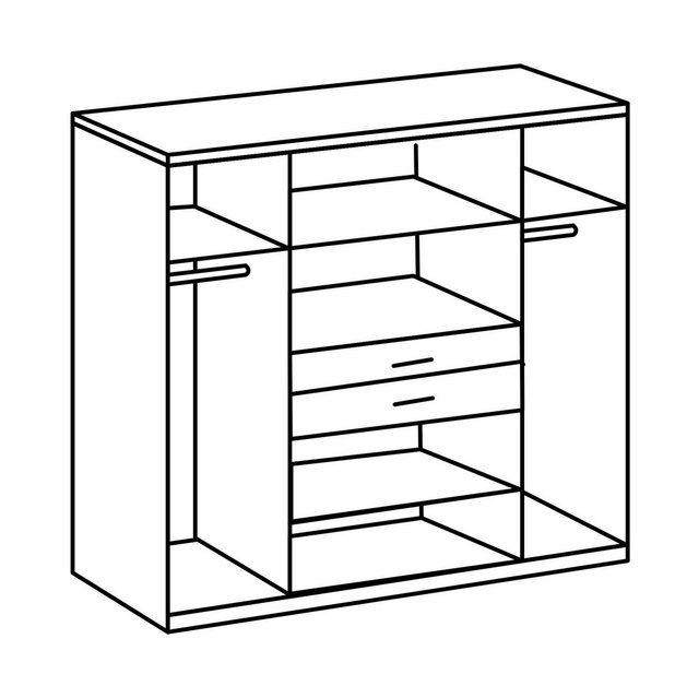 Kleiderschrank 6trg mit 4 Spiegel DENVER von WIMEX weiß günstig online kaufen