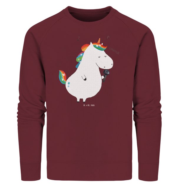 Mr. & Mrs. Panda Longpullover Größe M Einhorn Sänger - Burgundy - Geschenk, günstig online kaufen