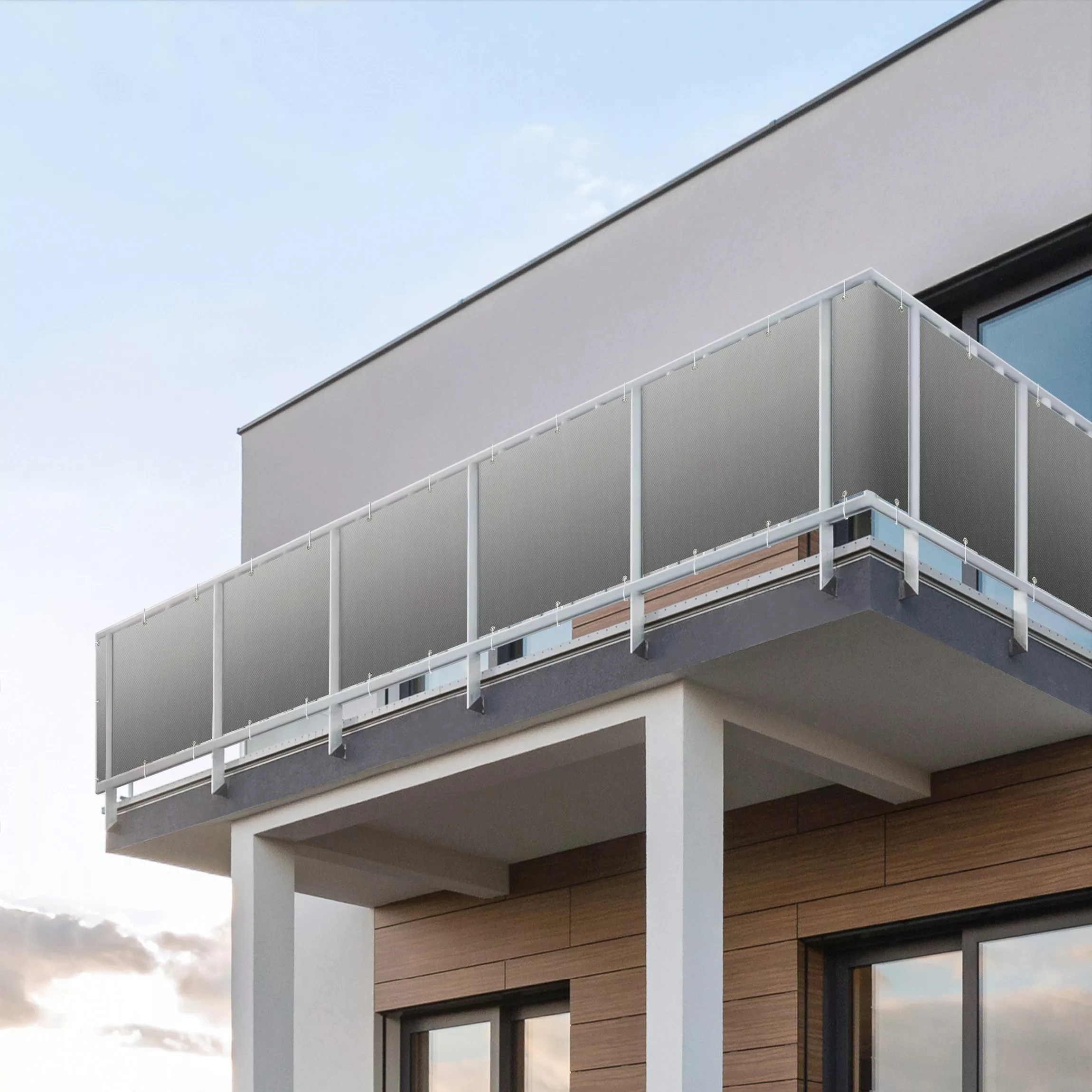 Balkon Sichtschutz Grauer Farbverlauf günstig online kaufen